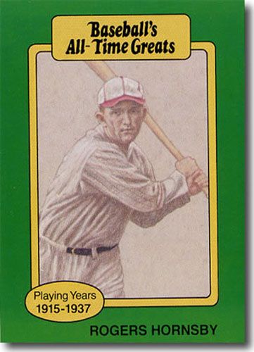 10-Count Lot 1987 ROGERS HORNSBY Hygrade All-Time Greats