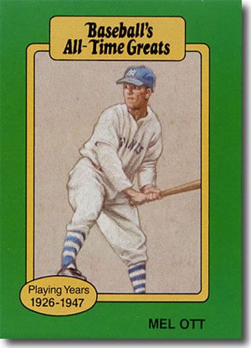 10-Count Lot 1987 MEL OTT Hygrade All-Time Greats