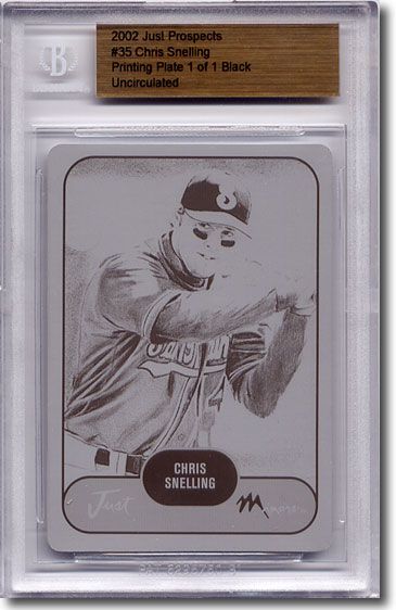 2002 Chris Snelling Rookie Printing Press Plate BGS RC 1/1