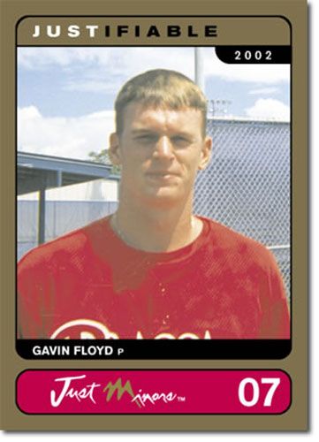2002 Rare Insert Gavin Floyd GOLD Rookie RC #/1000
