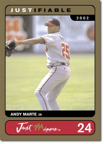 2002 Rare Insert Andy Martez GOLD Rookie RC #/1000