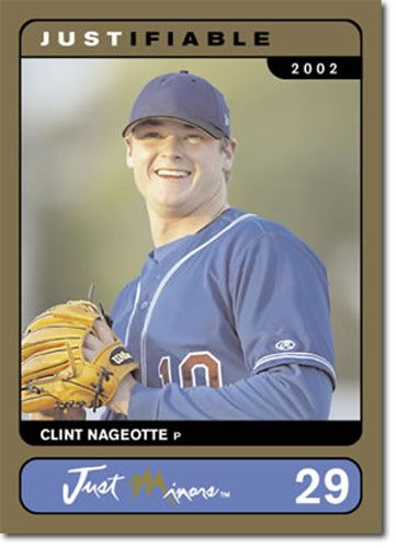 2002 Rare Insert Clint Nageotte GOLD Rookie RC #/1000
