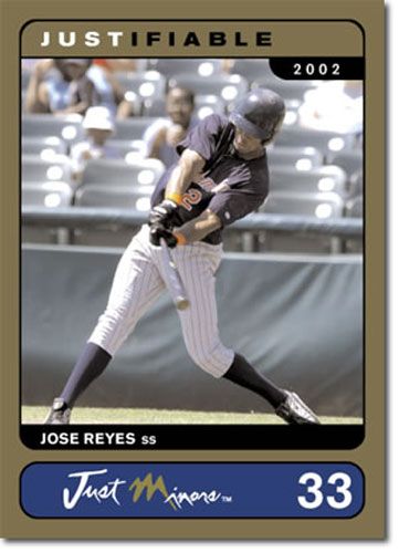 2002 Rare Insert Jose Reyes GOLD Rookie RC BLUE JAYS #/1000
