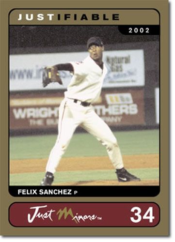 2002 Rare Insert Felix Sanchez GOLD Rookie RC #/1000