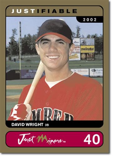 2002 Rare Insert DAVID WRIGHT GOLD Rookie RC METS #/1000
