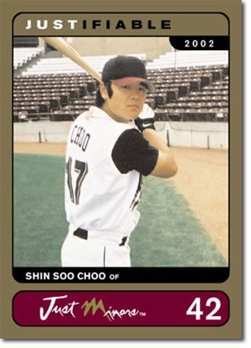 2002 Rare Insert SHIN-SOO CHOO GOLD Rookie RC RANGERS #/1000