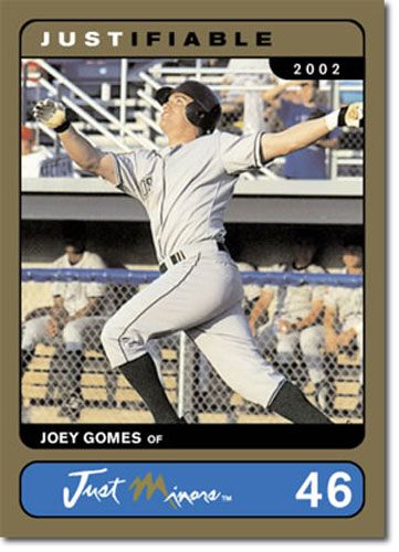 2002 Rare Insert Joey Gomes GOLD Rookie RC #/1000