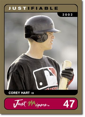 2002 Rare Insert Corey Hart GOLD Rookie RC #/1000