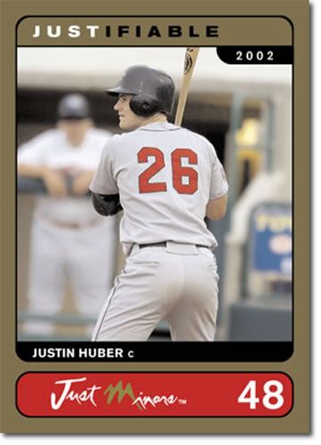 2002 Rare Insert Justin Huber GOLD Rookie RC #/1000