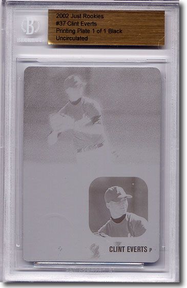 2002 Clint Everts Rookie Press Plate RC BGS 1/1