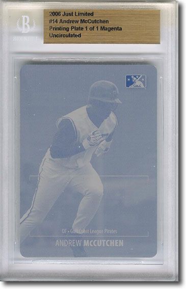 2006 ANDREW McCUTCHEN Rookie Printing Press Plate RC BGS 1/1