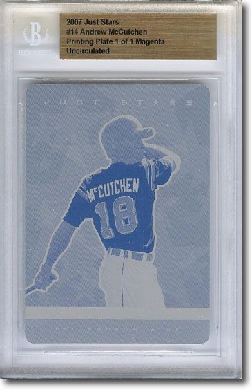 2007 ANDREW McCUTCHEN Rookie Printing Press Plate RC BGS 1/1