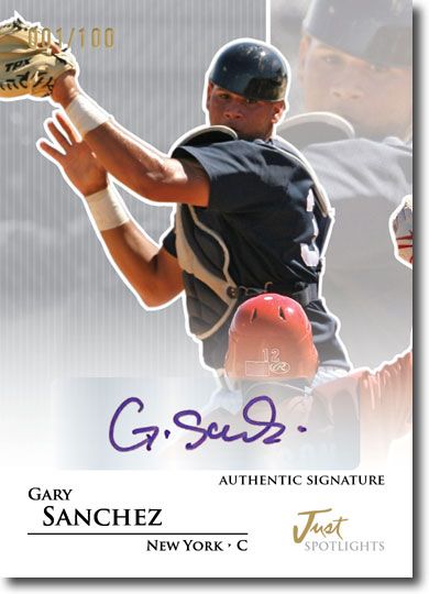 GARY SANCHEZ 2011 Just SPOTLIGHTS Rookie Autograph SILVER Auto RC #/100