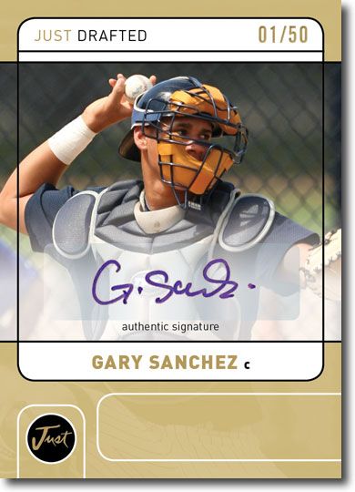 GARY SANCHEZ 2011 Just DRAFTED Rookie Autograph GOLD Auto RC #/50