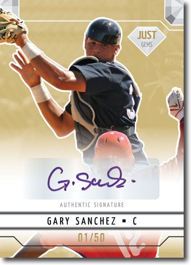GARY SANCHEZ 2011 Just GEMS Rookie Autograph GOLD Auto RC #/50
