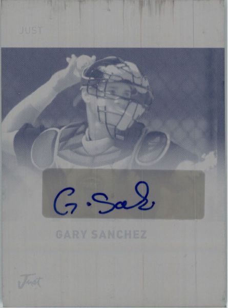 GARY SANCHEZ 2011 Just DRAFTED Autograph Rookie Auto Plate RC 1/1