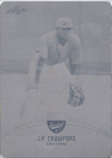 J.P. CRAWFORD 2014 Leaf Rookie Baseball Press Plate PHILLIES 1/1