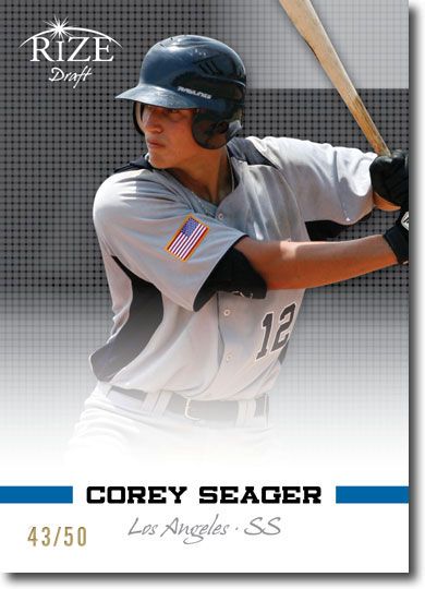 COREY SEAGER 2012 Rize Draft Rookie BLACK Paragon RC #/50