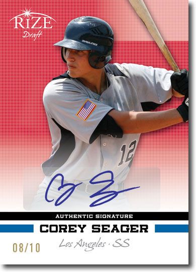 COREY SEAGER 2012 Leaf Rize Rookie Autograph RED Auto RC #/10