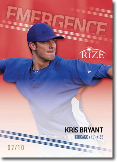 KRIS BRYANT 2013 Rize Rookie RED Paragon EMERGENCE RC #/10