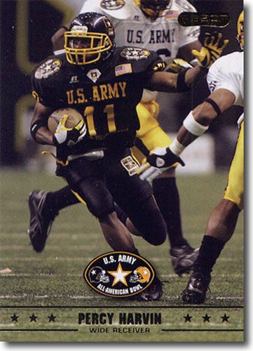 2009 Percy Harvin Razor / Leaf US Army All-American Football RC