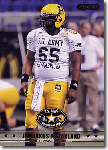(5) 2009 Jamarkus McFarland Razor / Leaf US Army All-American Football RCs