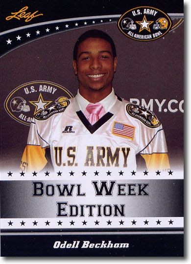 2011 ODELL BECKHAM JR Leaf US Army AA Rookie RC LSU * Cleveland Browns