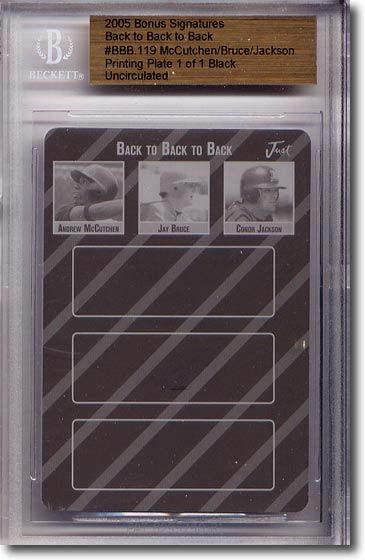 ANDREW McCUTCHEN * JAY BRUCE * Conor Jackson * Rookie Print Press Plate BGS 1/1