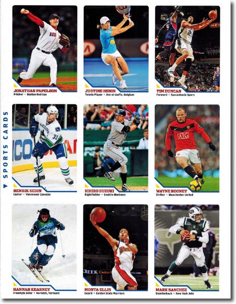 2010 Sports Illustrated SI for Kids #454 HENRIK SEDIN Hockey Card UN-CUT SHEET