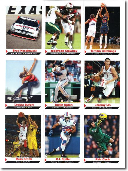 2013 Sports Illustrated SI for Kids #251 C.J. SPILLER Football Card UNCUT SHEET