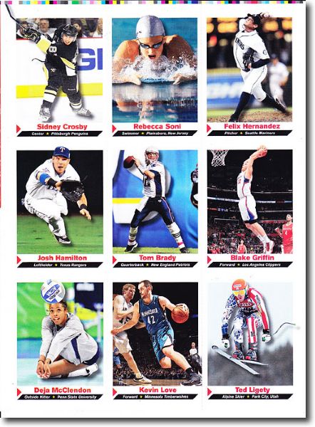 (10) 2011 Sports Illustrated SI for Kids #10 SIDNEY CROSBY Hockey Cards
