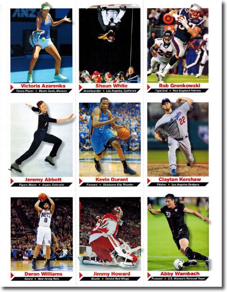 (10) 2012 Sports Illustrated SI for Kids #118 VICTORIA AZARENKA Tennis Cards