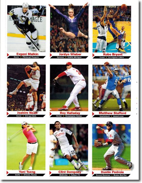 (10) 2012 Sports Illustrated SI for Kids #127 EVGENI MALKIN Hockey Cards