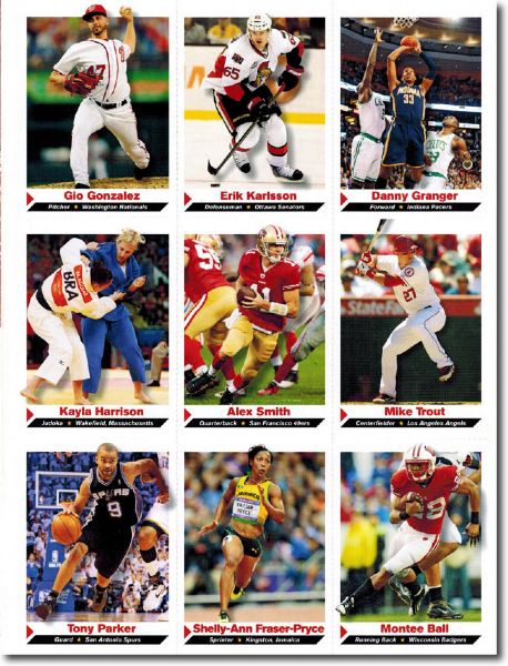 (10) 2012 Sports Illustrated SI for Kids #177 MIKE TROUT Baseball Rookie Cards