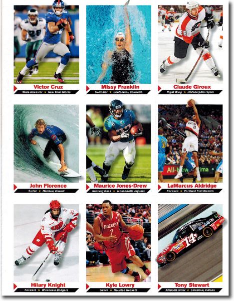 (100) 2012 Sports Illustrated SI for Kids #117 TONY STEWART Auto Racing Cards
