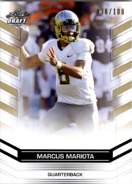 MARCUS MARIOTA #1 2015 Leaf NFL Draft Rookie GOLD Football RC #/100 