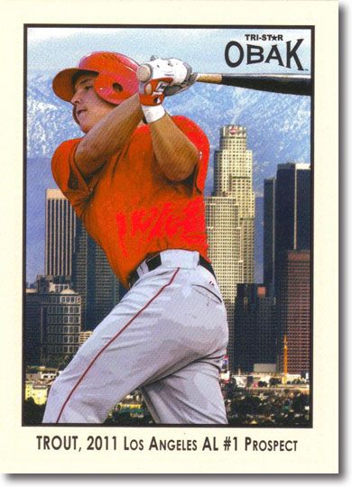MIKE TROUT 2011 Tristar Obak Rookie Limited Edition MT3 SP Insert ANGELS #/300
