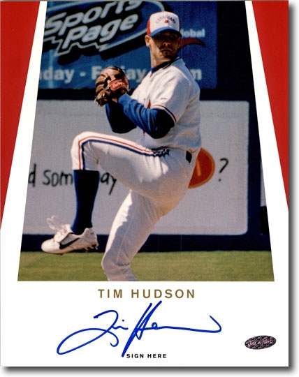 TIM HUDSON 2002 Certified Autograph Rookie Auto 8x10 Photo GIANTS