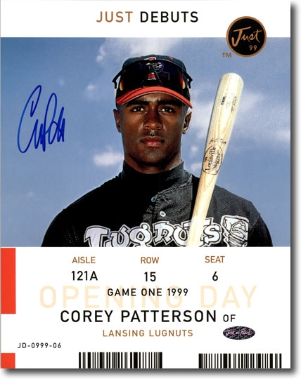 COREY PATTERSON 2002 Certified Autograph Rookie Auto 8x10 Photo CUBS