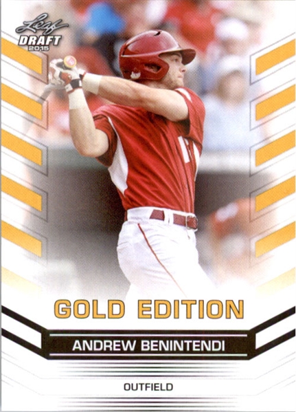 5-Count Lot ANDREW BENINTENDI 2015 Leaf Draft Baseball GOLD Rookies