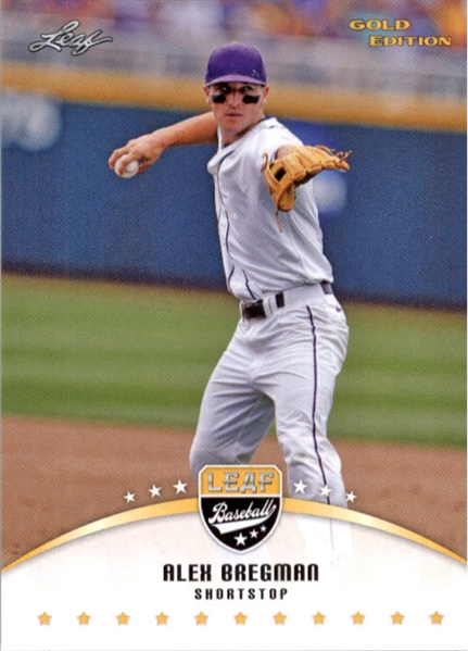 ALEX BREGMAN 2015 Leaf Draft Prospect Baseball GOLD Rookie Card