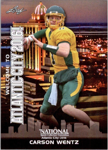CARSON WENTZ 2016 Leaf NSCC Booth Exclusive WHITE Rookie Card