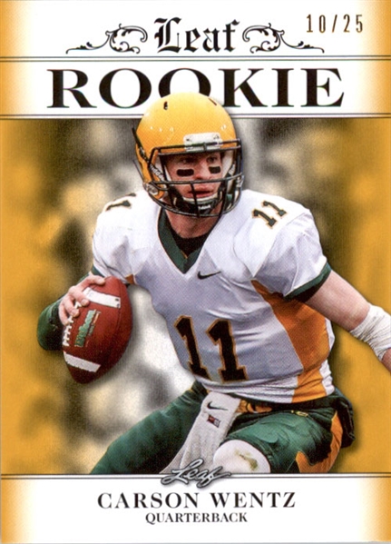 CARSON WENTZ 2016 Leaf Rookies Exclusive GOLD Rookie Card #/25