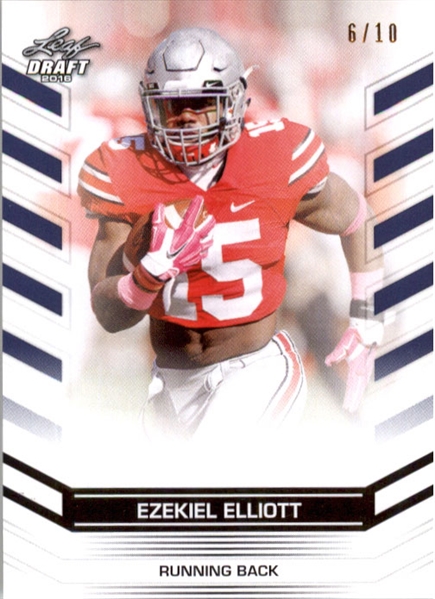 EZEKIEL ELLIOTT 2016 Leaf Draft Exclusive Rookie BLUE Card #/10
