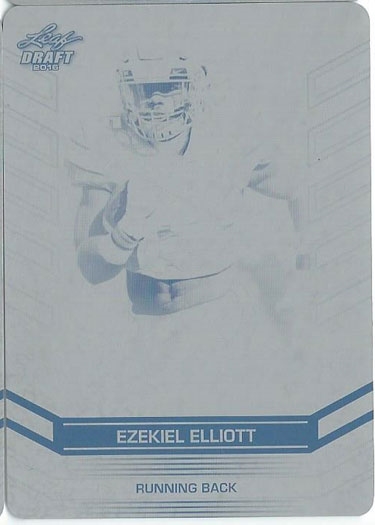 EZEKIEL ELLIOTT 2016 Leaf Draft Exclusive Rookie PRESS PLATE 1/1