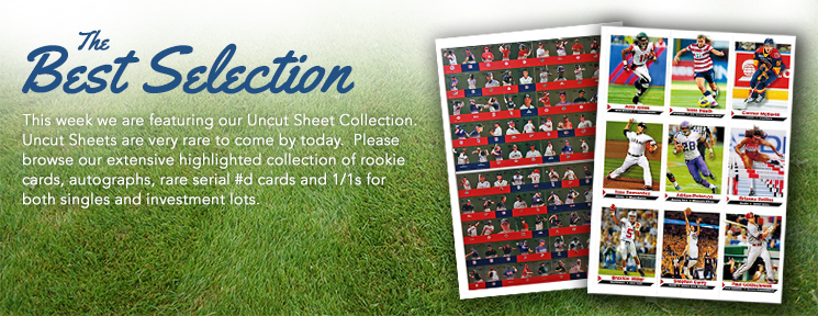 Certified Autographs is Featuring Uncut Sheet Collection
