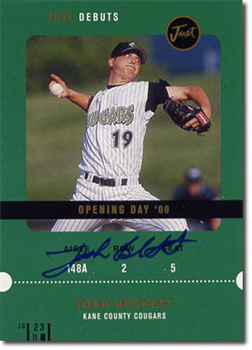 1999 JOSH BECKETT Just Debuts Autograph Rookie Mint Auto RC DODGERS #/100