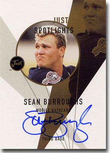 1999 Sean Burroughs Just Spotlights Autograph Rookie Mint Auto RC #/100