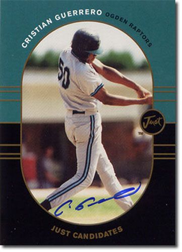 1999 Christian Guerrero Just Candidates Autograph Rookie Mint Auto RC #/100