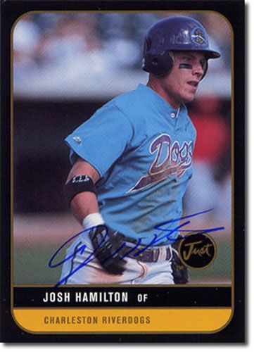1999 JOSH HAMILTON Just Graded Autograph Rookie BLACK Auto RC ANGELS #/100